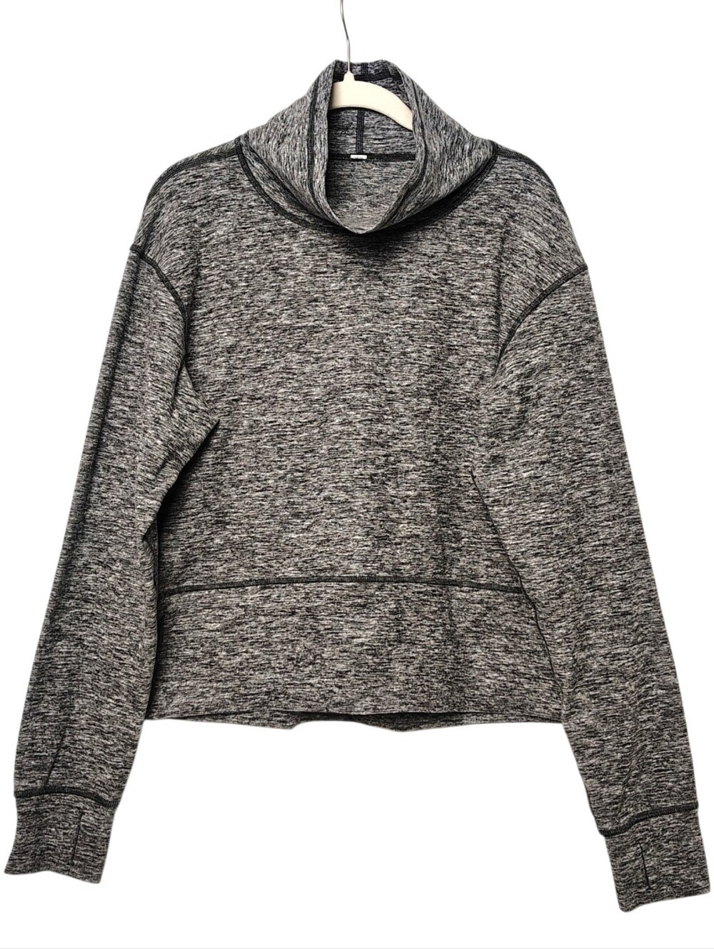 Lululemon Ready to Rulu Fleece Pullover Heathered Black Size 8